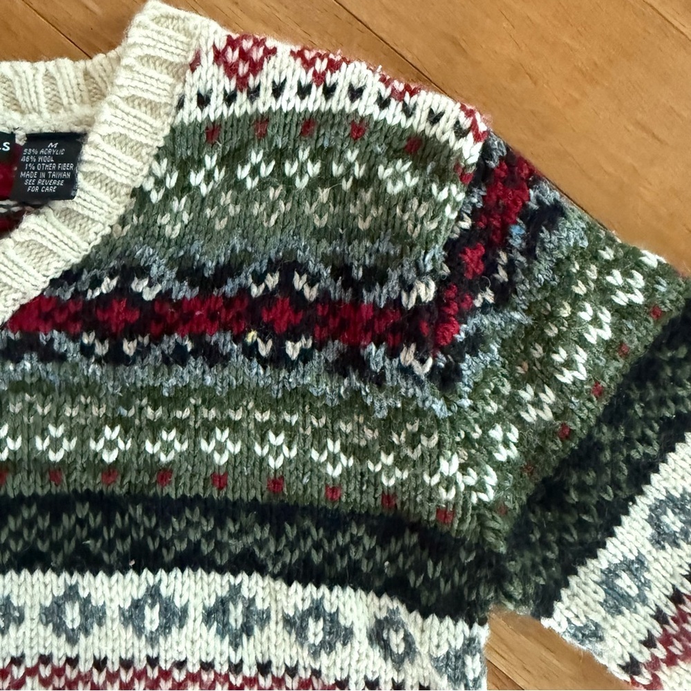 Women’s Vintage Multicolor Patterned Sweater